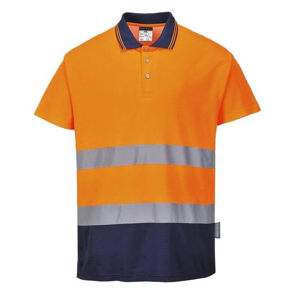 Hi-Vis Cotton Comfort Contrast Polo Shirt S/S - Hi-Vis Trousers