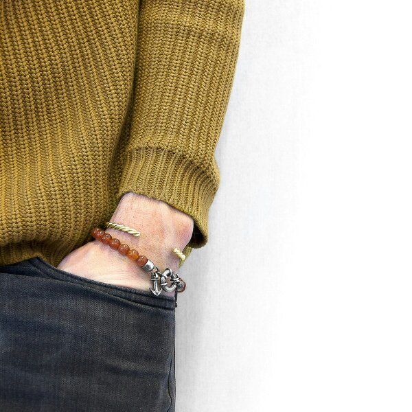 Anchor & Crew Gammell Full Rope Wayfarer 9ct Yellow Gold Bangle