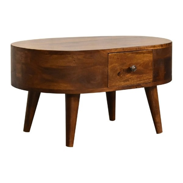 Artisan Furniture Mini Chestnut Rounded Coffee Table