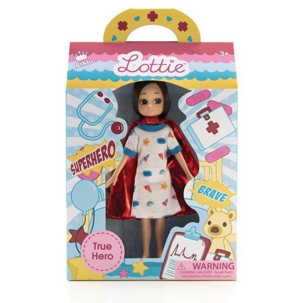 Lottie Dolls True Hero Doll - Set Includes Red Cape And Teddy Bear