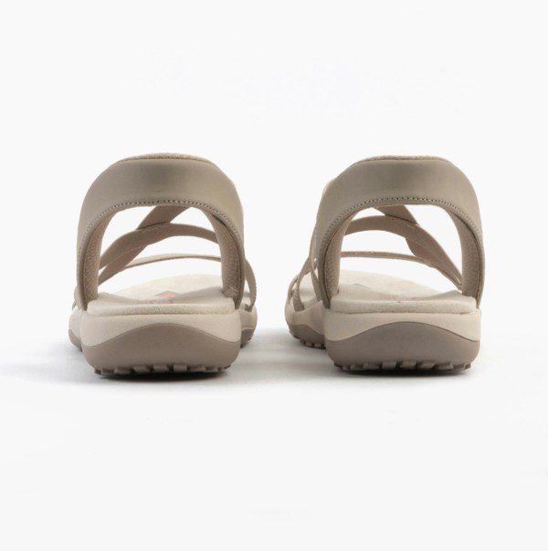 Skechers REGGAE SLIM - STRETCH FLEX Womens Sandals Taupe