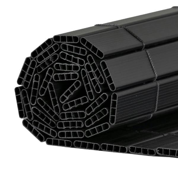 Artificial PVC Bamboo Screening Fence 4m - Black - Evergreenery