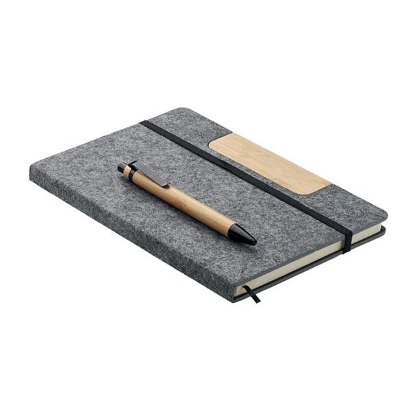 MidOcean Notemix RPET A5 Notebook Set - Stone Grey - 