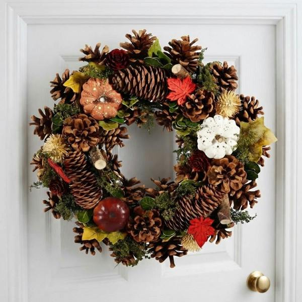 Garden Greatness Harvest Autumn Leaves Pumpkin Wreath