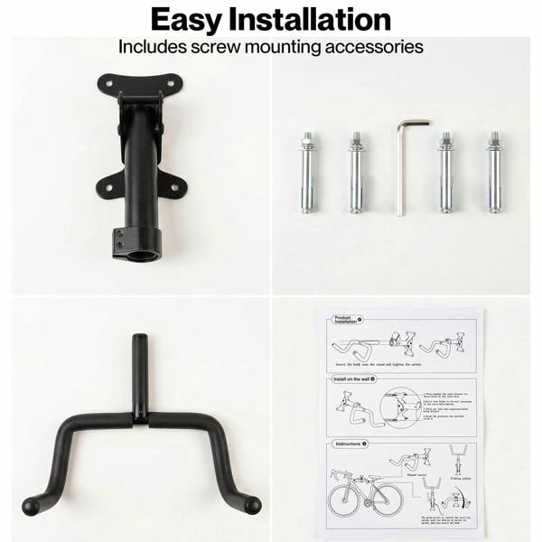 MONVELO Bike Wall Mount Rack Foldable Bicycle Storage Hanger Holder Adjustable