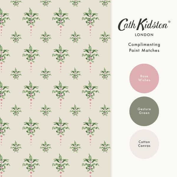 Cath Kidston Cath Crest Wallpaper | Cream