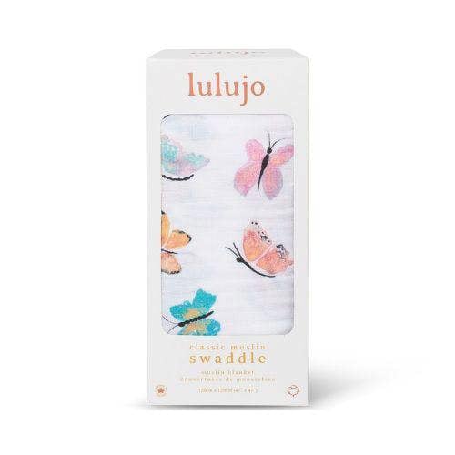 Lulujo - Large Muslin Swaddle - Butterfly