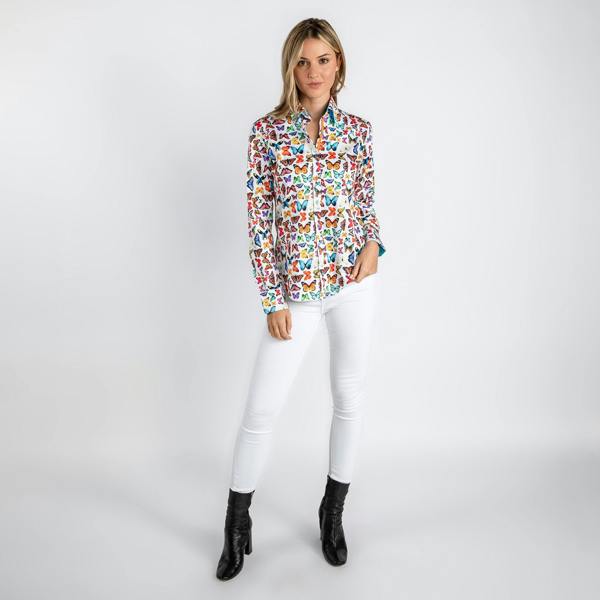 BUTTERFLY WOMENS  PRINT SHIRT - Premium Men's Patterned Shirt by Claudio Lugli | Bold Design, Tailored Fit, Best Printed Shirts