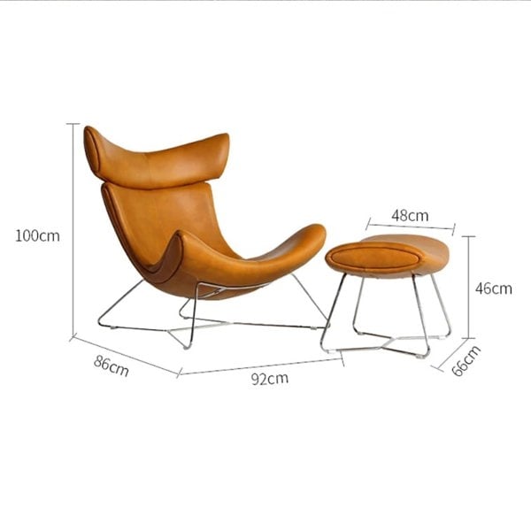 Weilai Concept Imola Chair And Ottoman, Star Legs & Frame Legs