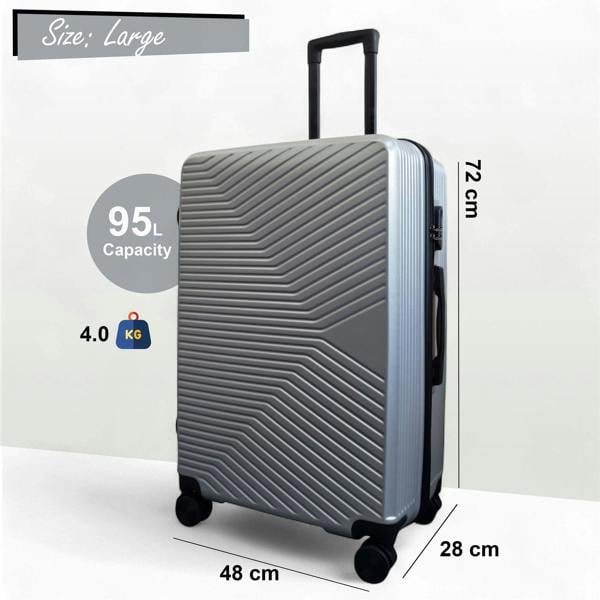 Infinity Luggage Hardshell Suitcase Set Robust 8 Wheel Luggage Cabin Case Bag