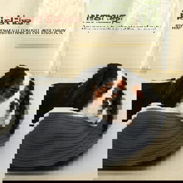 Skylos Dog Bed Luxury Soft Washable Puppy Cat Cushion Mattress Corduroy Grey S