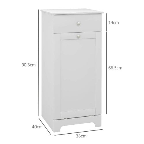 Wyld Haus Faratti White Single Hamper Laundry Storage Cabinet
