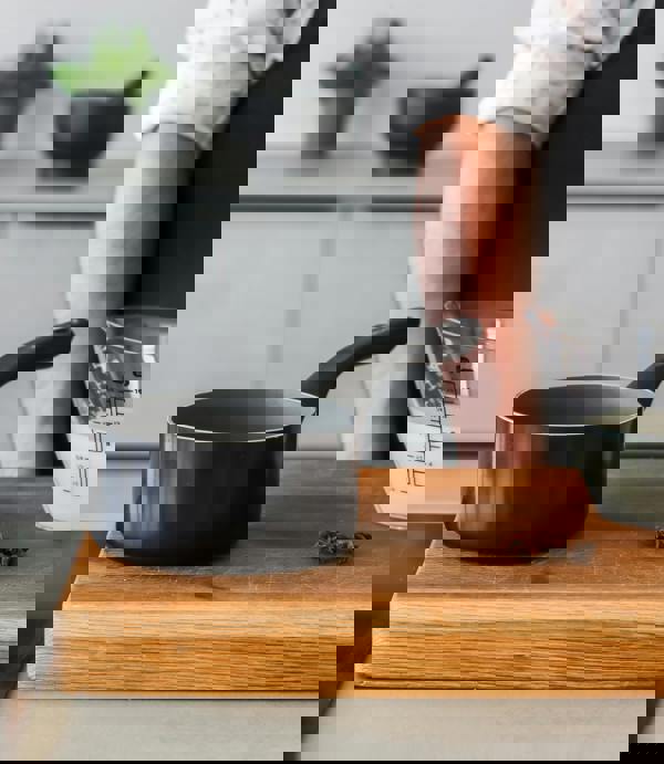 MasterClass Can-to-Pan 14cm Non-Stick Milk Pan for Induction Hob, Recycled Aluminium