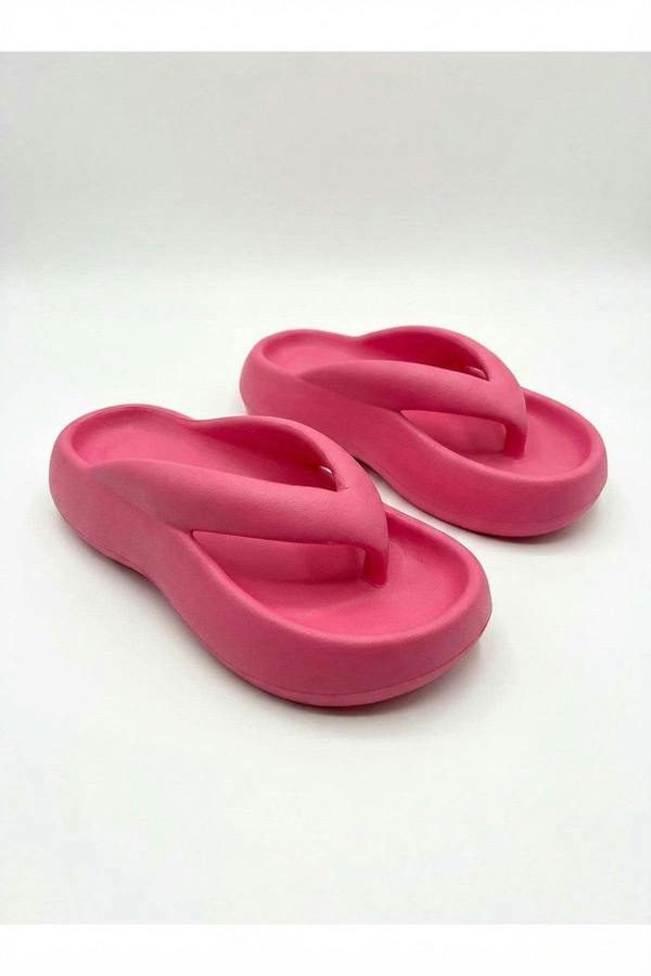 Cora Chunky Platform Flip-flops Sandals - Fuschia_wb