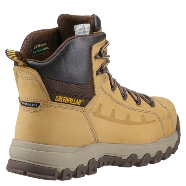 Caterpillar Mens Threshold Rebound Grain Leather Composite Toecap Safety Boots - Honey