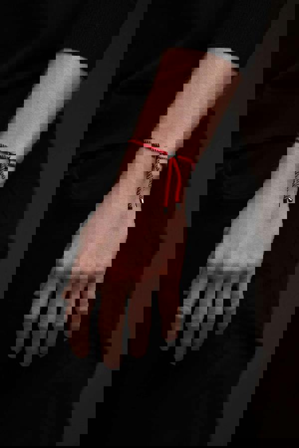 Kennett Vilamoura Adjustable Rope Toggle Bracelet – Rhodium Plated Stainless Steel & Nylon BraceletKennett Great Britain