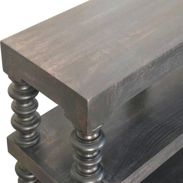 Artisan Furniture Spindle Shelf Console in Carbon Ash