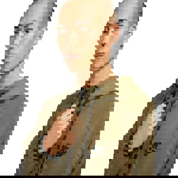 Nike Mens Plain Full Zip Hoodie - Khaki Green - 