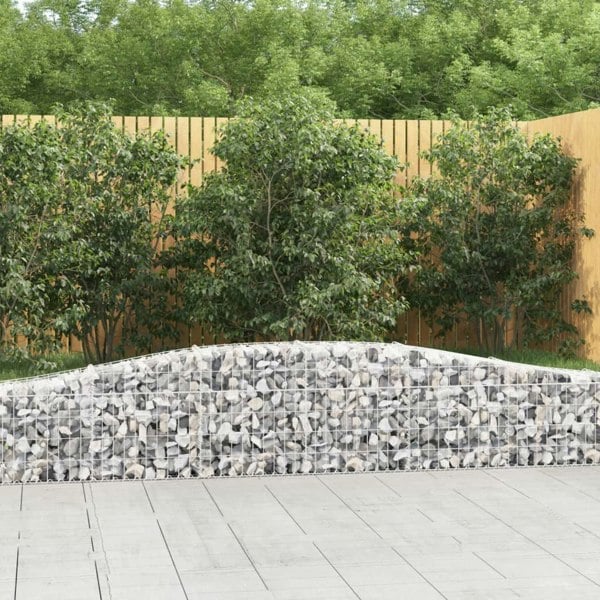 Berkfield Arched Gabion Baskets 5 pcs 400x30x40/60 cm Galvanised Iron