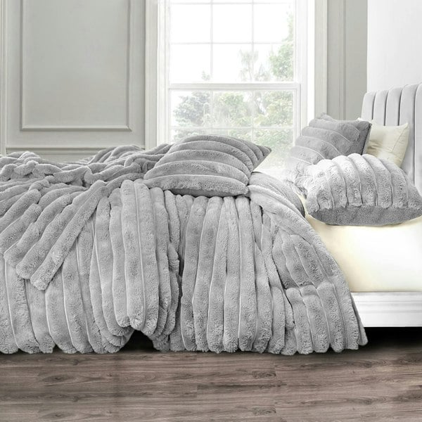 Velosso Chunky Corduroy Fur Fluffy and Warm Fleece Duvet Cover Set
