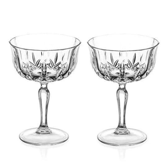 Diamante Dorchester Champagne and Cocktail Saucer - Set of 2