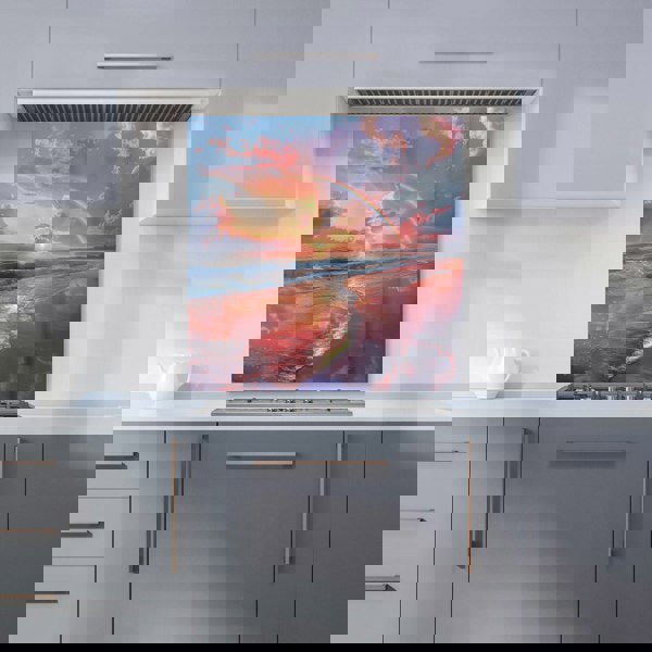 Warren Reed - Designer Rainbow Reflection on the Shore Kitchen Splashback