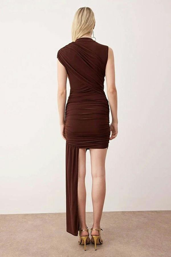 WOVCOR Knit Mini Unlined Evening Dress