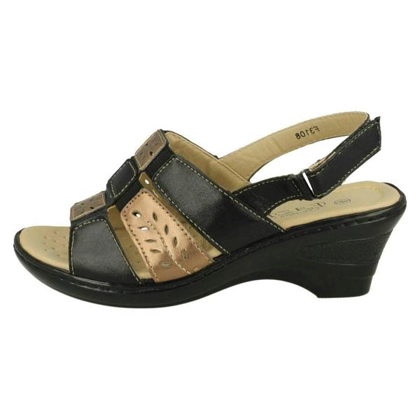 Eaze Ladies Eaze Casual Sling Back Heeled Sandals