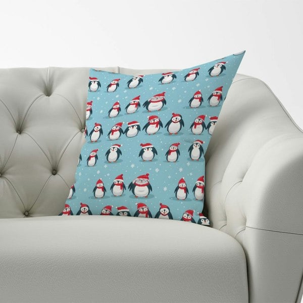 Warren Reed Adorable Santa Penguins Cushions