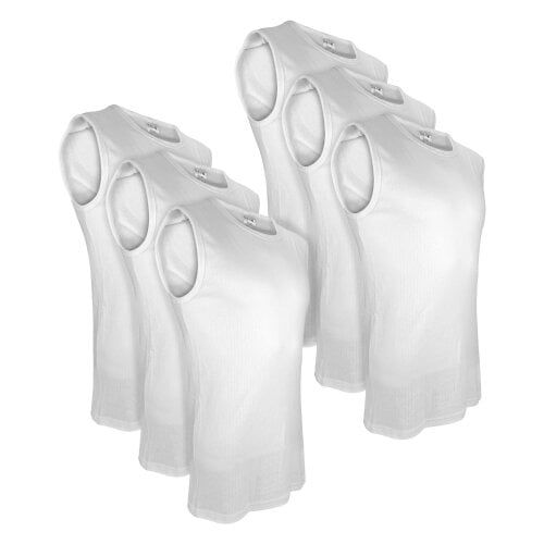 THMO Mens 6 Pack Sleeveless Thermal Vests Winter Base Layer Underwear