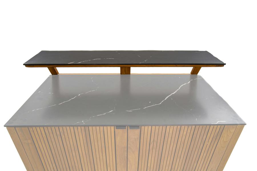 Ocean Designs Avellino Teak Outdoor Kitchen Bar Shelf Unit