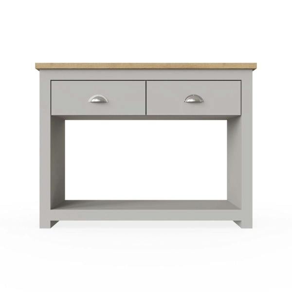 Timber Art Design Lisbon Console Hall Way Table with 2 Drawers