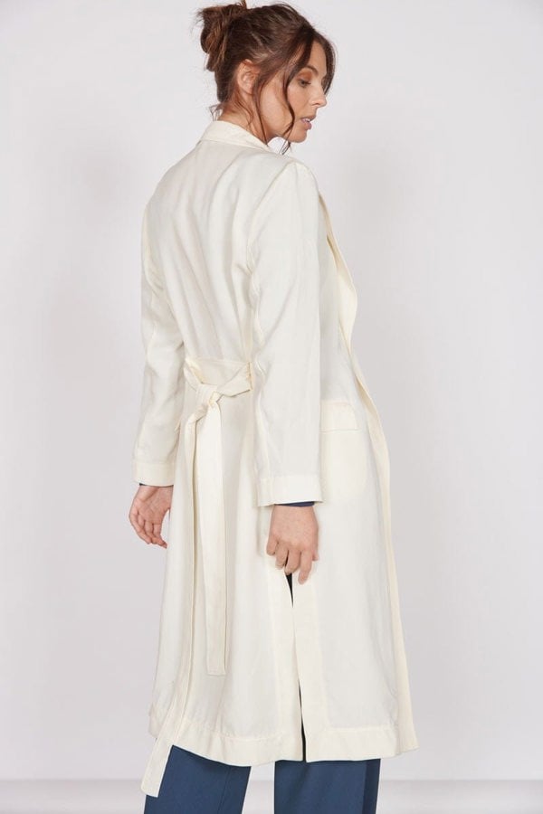 Jeetly.comDali Cream Longline Lightweight CoatCoat