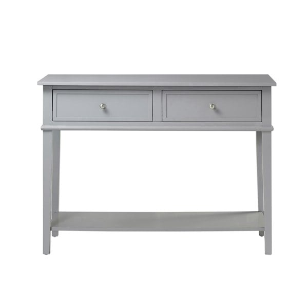 Dorel Home Franklin Console Table with 2 Drawers Grey