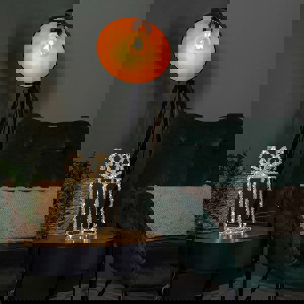 Samuel Alexander 22cm Light up Acrylic Christmas Present with 80 Warm White LEDs