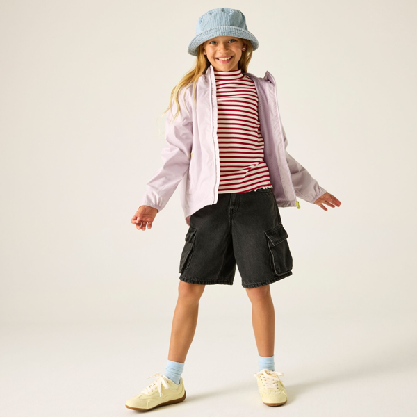 Regatta Kids Lever Waterproof Shell Jacket - Pink Haze