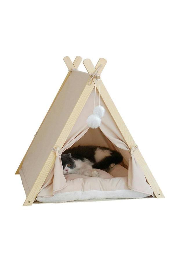 Living and Home Pet Tent Teepee with Thick Cushion