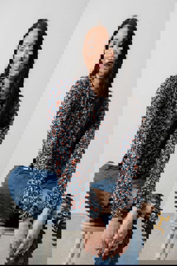 Eastcombe High Neck Top Red | Lily and Me Clothing