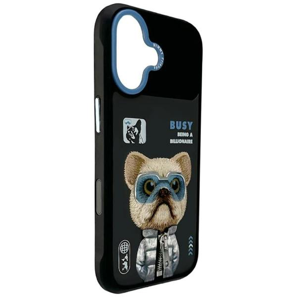 Nimmy Friends Nimmy Cool & Cute 2.0 Little Rich Tycoon Dog Case with MagSafe for iPhone 17 6.3" Black Blue - N-KMLL-IP17-01