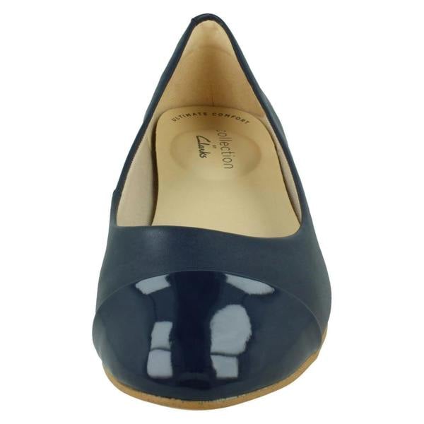 Clarks Ladies Clarks Flat Ballerina Shoes Festival Gold