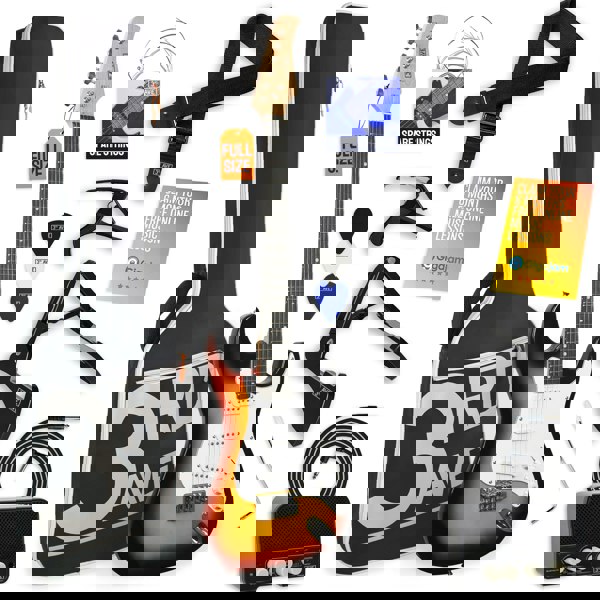 3rd Avenue Full Size Electric Guitar Pack with Bluetooth Amp#Colour_Sunburst