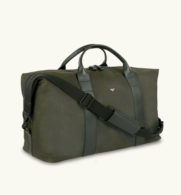 Apatchy London The Cavendish Waxed Canvas & Leather Weekender