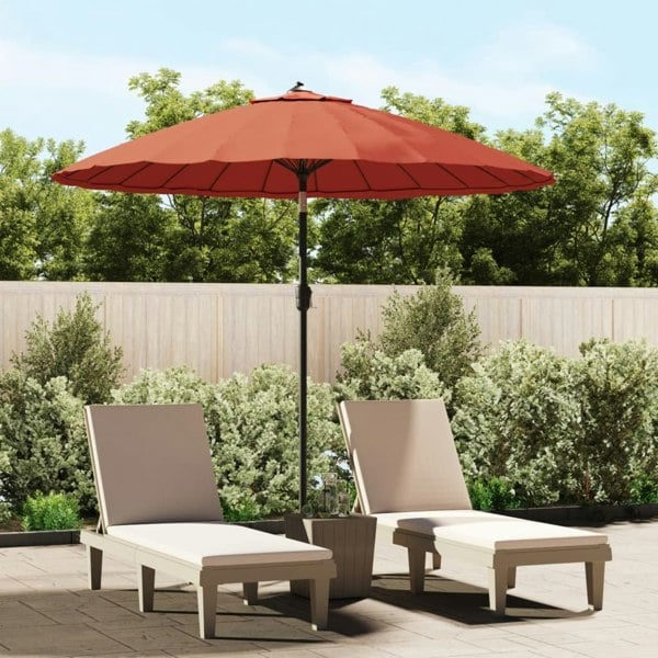 Berkfield Outdoor Parasol with Aluminium Pole 270 cm Terracotta