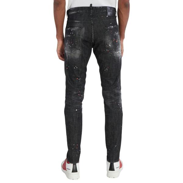 DSQUARED2 Cool Guy Jean Destroyed Paint Splash Wash Black Jeans W34