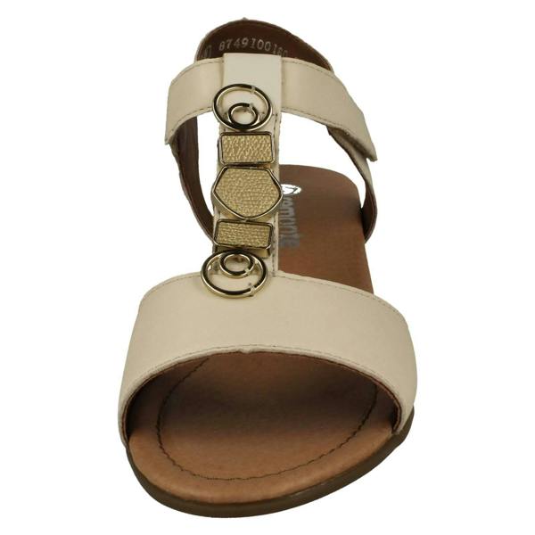 Remonte Ladies Remonte Block Heeled T-Bar Detailed Sandals D0P52