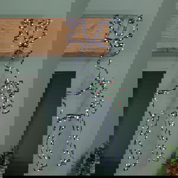 Samuel Alexander 60cm x 33cm Light up FlexiBrights Reindeer Snowman with 164 Multi-Coloured LEDs