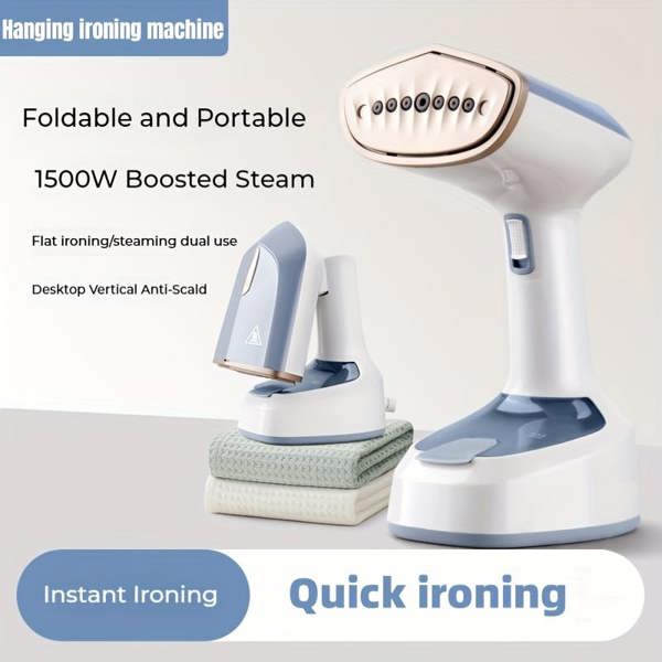 Dyzi 1500W Handheld Garment Steamer Foldable 150ml Blue