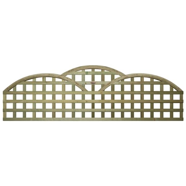 Premier Garden Supplies Privacy Triple Dome Top Fence Panel Topper 6ft x 1-5ft Garden Trellis Decorative Cloud Top Lattice Pergola Balcony Patio - Wood - 3, 4 or 5 - 4 Pack Height: 1ft x Width: 6ft (182.8cm) x 4 Pack