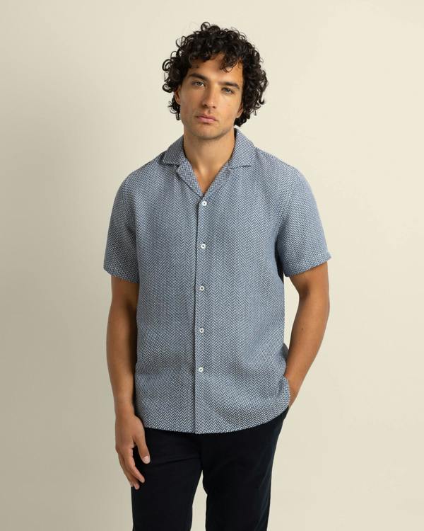 Larsson & Co Wray - Chevron Short Sleeve Shirt