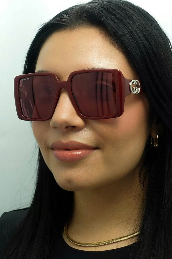 Gucci Sunglasses GG1692S 005 Black with Gold Dusky Pink w Logo Mirror Photochromic